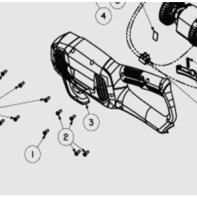 Carter moteur pour débroussailleuse électrique RYOBI modèle RBC1020