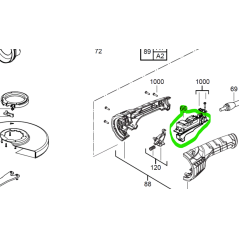 Interrupteur meuleuses AEG Powertools  WS22-180E / WS24-230GEV
