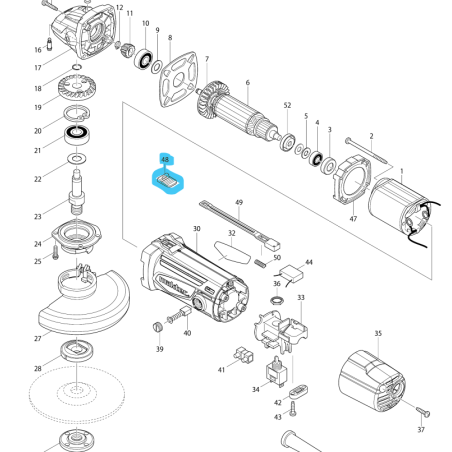 Bouton marche / arret meuleuses MAKITA M9503R / MT963