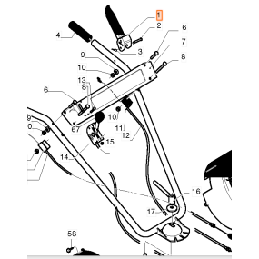 Câble d'accélération motoculteur BESTGREEN BGAV54T