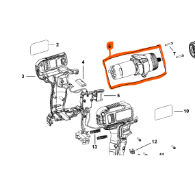 Ensemble moteur / boite de vitesse BLACK & DECKER BCD001