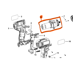 Ensemble moteur / boite de vitesse BLACK & DECKER BCD001