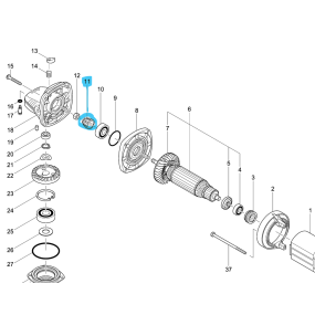 Pignon de sortie moteur meuleuse MAKITA 9557HNR - 9558HNR