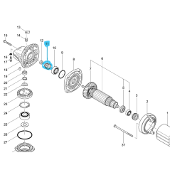 Pignon de sortie moteur meuleuse MAKITA 9557HNR - 9558HNR