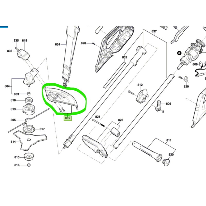 Carter de protection débroussailleuse BOSCH AFS23-27