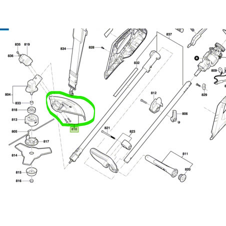 Carter de protection débroussailleuse BOSCH AFS23-27
