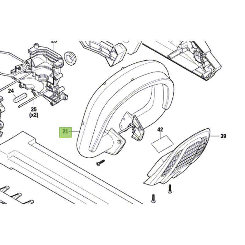 Poignée pour taille-haies BOSCH modèles UniversalHedgeCut Poignée pour taille-haies BOSCH modèles UniversalHedgeCut