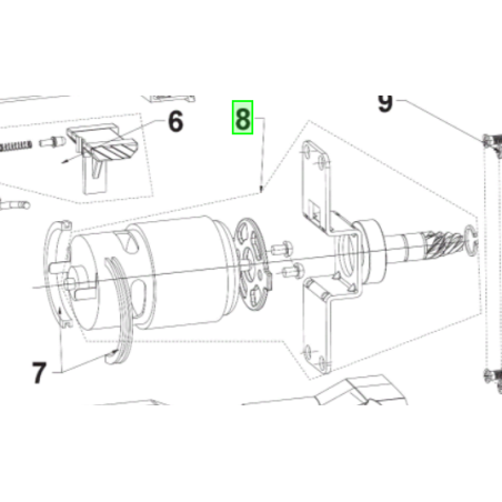 Moteur scie sabre RYOBI R18RS 444815 - SAV PEM pièces détachées