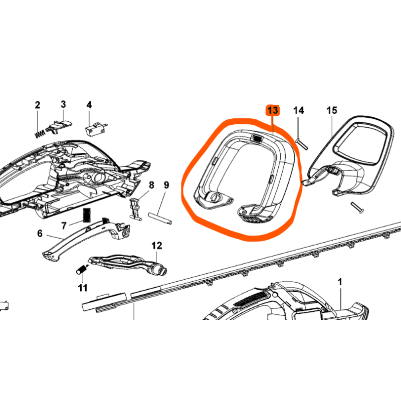 Poignée pour taille-haies BLACK & DECKER BCHTS36 / GTC5455PC Poignée pour taille-haies BLACK & DECKER BCHTS36 / GTC5455PC