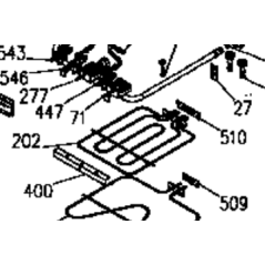 Résistance z093z58 grill pour cuisinière GLEM XCU62