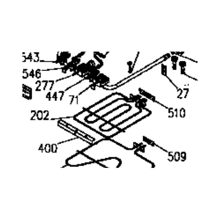 Résistance z093z58 grill pour cuisinière GLEM XCU62