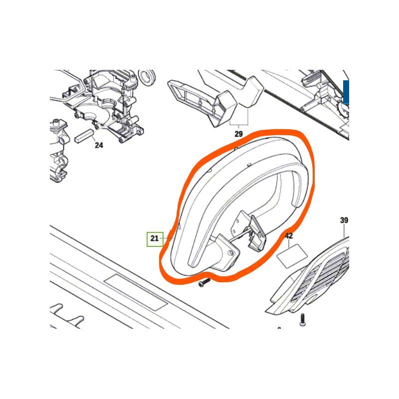 Poignée pour taille-haies BOSCH modèles AdvancedHedgecut Poignée pour taille-haies BOSCH modèles AdvancedHedgecut