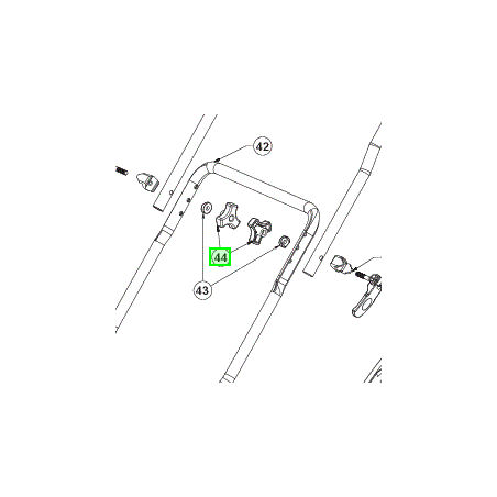 Vis papillon guidon tondeuse RYOBI RLM36C40S25