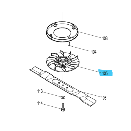 Turbine / support 140F05-5 de lame tondeuse MAKITA DLM460