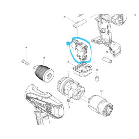 Interrupteur pour perceuses / visseuses MAKITA DF457D / DF488D