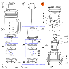 Support de cuve pour MAGIMIX POWER BLENDER