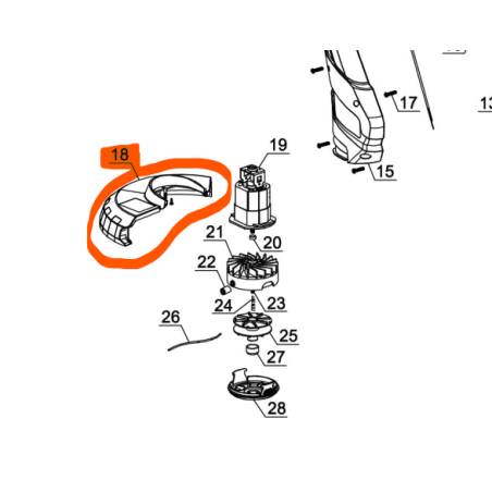 Carter de protection coupe-bordure EINHELL GC-ET 3023