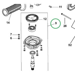Pignon 1004684-09 meuleuses STANLEY modèles FME841 - KFFMEG841 - KG2205