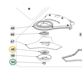 Rondelle 5131033939 débroussailleuses RYOBI RXBC01,RBC18X20B4,RBC18X20B4,OBC1820B