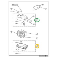 Embase moteur chromée 103065S pour MAGIMIX LE MINI et MINI PLUS 18238F