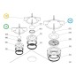 Grille AVG Z203140 table de cuisson AIRLUX AV635HBK, AV685HBK, TV263, TV264 Grille AVG Z203140 table de cuisson AIRLUX AV635HBK, AV685HBK, TV263, TV264