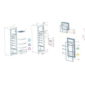 Etagère verre Z12531000000920 réfrigérateur GLEM GRF210IX, GRF210SI, GRF210WH