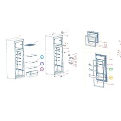Etagère verre Z12531000000920 réfrigérateur GLEM GRF210IX, GRF210SI, GRF210WH