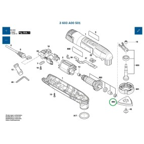 Plateau BOSCH 2609002737 pour ponceuse PMF180E - PMF190E et PMF10.8LI