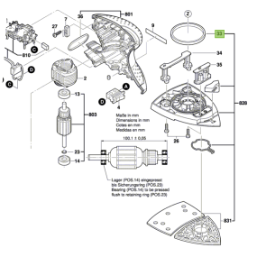 Joint en feutre pour plateau de ponceuse BOSCH PSM160A