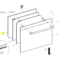 Vitre intérieure pour four AIRLUX AFP110IX