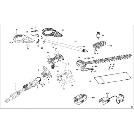 Lame de taille haies BLACK  et  DECKER GTC800
