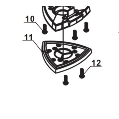 Plateau 446425001011 pour ponceuse delta EINHELL TE-DS 20 E