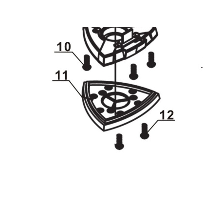 Plateau 446425001011 pour ponceuse delta EINHELL TE-DS 20 E