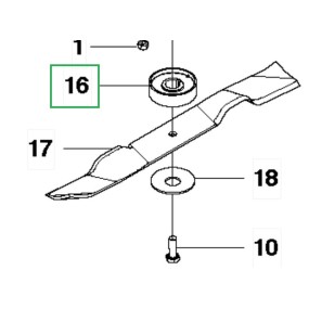 Support 581249701 lame tondeuse MC CULLOCH, JONSERED FR2312 M, M105-85