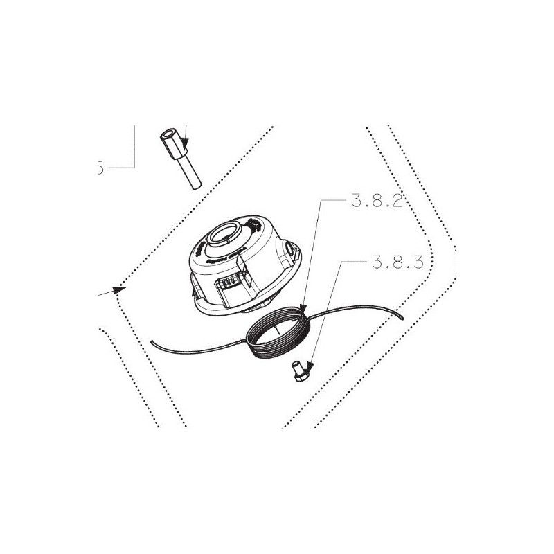 Vis fixation tête débroussailleuse RYOBI RBC30SBSB Vis fixation tête débroussailleuse RYOBI RBC30SBSB