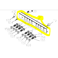 Bandeau inox cuisinière GLEM GE960 / GX960