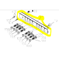 Bandeau inox cuisinière GLEM GE960 / GX960 Bandeau inox cuisinière GLEM GE960 / GX960