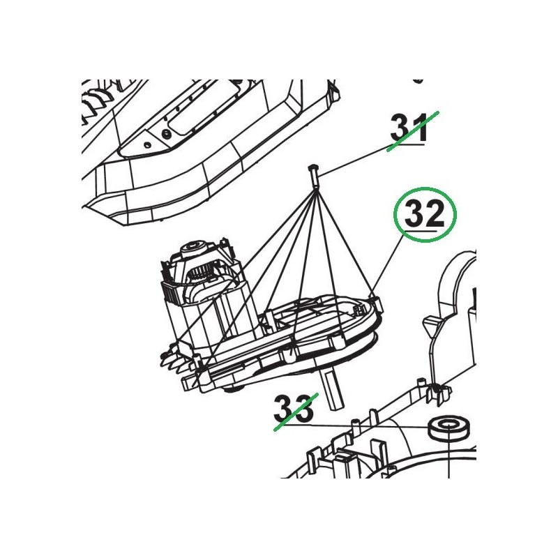 Moteur 5131039280 tondeuses RYOBI RLM16E36H,RLM3615,RLM16E36H,RLM3715A Moteur 5131039280 tondeuses RYOBI RLM16E36H,RLM3615,RLM16E36H,RLM3715A