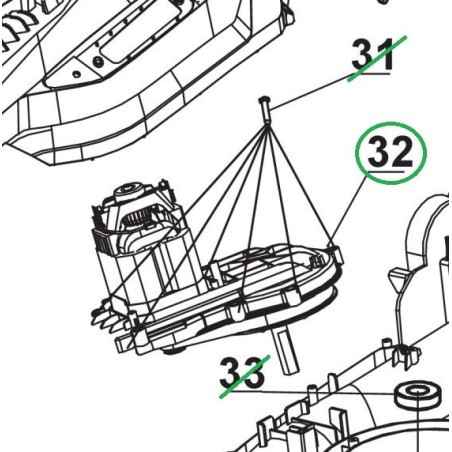 Moteur 5131039280 tondeuses RYOBI RLM16E36H,RLM3615,RLM16E36H,RLM3715A