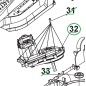 Moteur 5131039280 tondeuses RYOBI RLM16E36H,RLM3615,RLM16E36H,RLM3715A Moteur 5131039280 tondeuses RYOBI RLM16E36H,RLM3615,RLM16E36H,RLM3715A