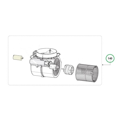 Moteur ZSPL0085 hottes AIRLUX AHDP650IX, AHDP950IX, AHP65IX, AHP65IXN