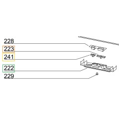 Manette du bouton de lumière Z03293058 pour la hotte GLEM GHF62SI