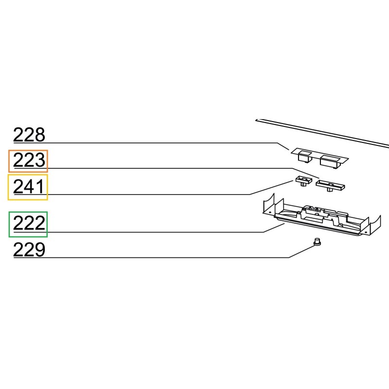 Manette du bouton de mise en marche Z03293059 pour la hotte GLEM GHF62SI