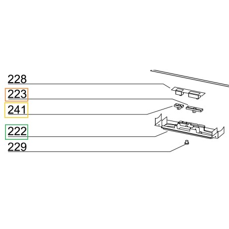 Manette du bouton de mise en marche Z03293059 pour la hotte GLEM GHF62SI