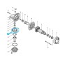 Pignon de renvoi 227505-7 d'angle meuleuses MAKITA 9554NB - 9558PB Pignon de renvoi 227505-7 d'angle meuleuses MAKITA 9554NB - 9558PB