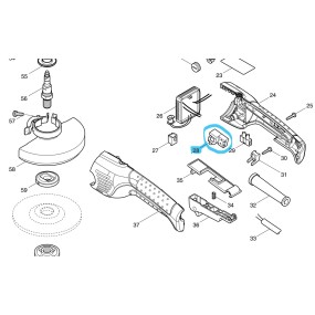 Interrupteur 651922-3 pour meuleuses MAKITA GA5021 - GA6021
