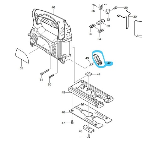 Guide lame 158392-2 scie sauteuse MAKITA 4329
