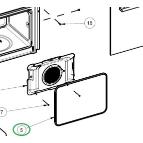 Joint de porte four Z3330312 pour AIRLUX AFC106BK, AFC106IX, AFE106IX