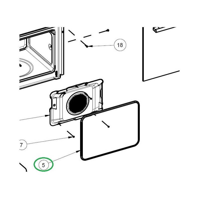 Joint de porte Z3330312 fours AIRLUX AFC106BK, AFC106IX, AFE106IX
