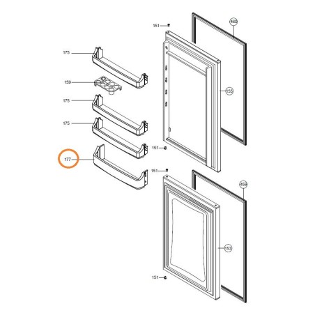 Balconnet porte bouteille Z42159490 combiné AIRLUX ARI301CA - ARI1450